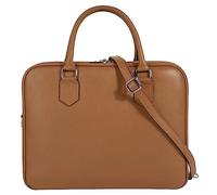 Cluty Aktentasche Echt Leder Damen 021833 Made in Italy, Smartphonefach, Business Tasche, Bürotasche mit Reißverschluss, Damen Handtasche aus Leder