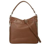 Cluty Damen Handtasche Echt Leder Made in Italy, Smartphonefach, Damentasche aus Rindleder, Umhängetasche mit Reißverschluss, Shopper mit abnehmbarem Schultergurt