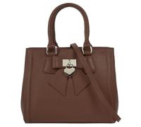 Cluty Damen Handtasche SOLCUORE Echt Leder Made in Italy, Schultertasche aus Rindleder, Umhängetasche, Shopper, verstärkter Boden, 2 Steckfächer, Reißverschlussfach