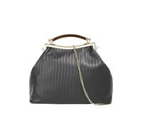 Henkeltasche CLUTY Gr. B/H/T: 25 cm x 20 cm x 7 cm onesize, grau Damen Taschen Handtaschen echt Leder, Made in Italy (30648501-0)