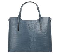 Cluty Handtasche Echt Leder Damen 020454 Made in Italy | elegante Reptilien-Optik | 2in1 Trageoption