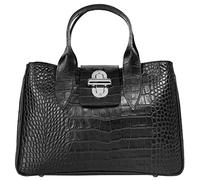 Henkeltasche CLUTY Gr. B/H/T: 35 cm x 23 cm x 17 cm onesize, schwarz Damen Taschen Handgepäck echt Leder, Made in Italy (669935-0)