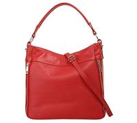 Cluty Handtasche Echt Leder Damen | Made in Italy, Smartphonefach, Damentasche aus Rindleder, Umhängetasche mit Reißverschluss, Shopper mit abnehmbarem Schultergurt | 020843