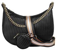 Umhängetasche CLUTY Gr. B/H/T: 32 cm x 22 cm x 4 cm onesize, schwarz Damen Taschen Handtaschen echt Leder, Made in Italy (88101351-0)