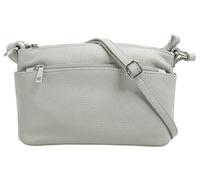 Cluty Umhängetasche echt Leder Damen | Made in Italy, Crossbody Bag, Messenger Bag mit Reißverschluss, Schultertasche aus Rindleder | 020617