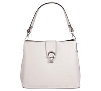Cluty Umhängetasche Echt Leder Damen Made in Italy | elegante City Bag | Shopper mit Drehverschluss weiß 101015