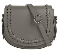 Cluty Umhängetasche echt Leder Damen | Made in Italy, Geflochtene Ledertasche, Crossbody Bag, Handtasche klein, Abendtasche für Smartphone, Umhängetasche mit Klappe | 021316