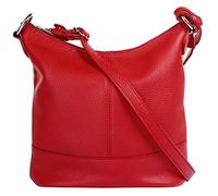 Cluty Umhängetasche rot echt Leder Damen - 021217