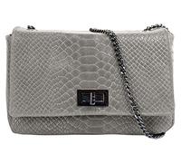 Cluty Umhängetasche echt Leder Damen | Made in Italy | Kroko-Look Crossbody | Party Clutch mit Drehverschluss | 021221