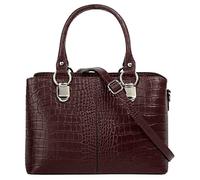 Umhängetasche CLUTY, Damen, Gr. B/H/T: 24cm x 16cm x 7cm onesize, braun, Leder, Taschen, echt Leder, Made in Italy (59916124-0) braun