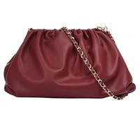 Cluty Umhängetasche echt Leder Damen | Made in Italy, Slouchy Bag, Handtasche aus Rindleder, Clutch im Knautsch-Look, elegante Abendtasche, abnehmbarer Riemen | 021204