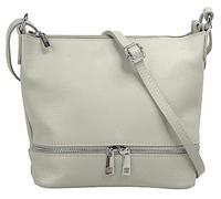 Cluty Umhängetasche echt Leder Damen | Made in Italy, verstellbarer Schultergurt, Handtasche mit Reißverschlüssen, verstärkter Boden | 020960