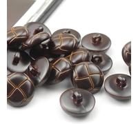 CLYDSA 10-100 Stück 15-25 mm runde Kunststoffknöpfe, Schwarze, braune Kunstlederknöpfe mit Fußballmuster, dekorative Knöpfe für Anzüge, Pullover, Mäntel