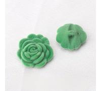 CLYDSA 10 Stück 15-25 mm Beflockungsknöpfe, Rosen-Beflockungsknöpfe, Handnähknöpfe, Schwarz/Rot/Weiß/Grün, für Kleidung, Basteln, Anzüge, Pullover