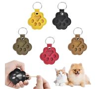 Clyhon 5 Stücke Leder Katze Pfote Keychain Tragbare Pet Haar Memorial Andenken Keychain Schlüsselring Für Haustier Gedenk, Geschenk für Katzenliebhaber