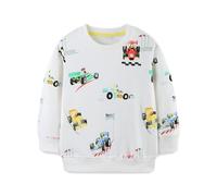 CM-Kid Jungen Sweatshirt Kinder Pullover Baumwolle Langarm Pulli Bagger Auto Bauwagen Warm Tops 2-7 Jahre 92-122.