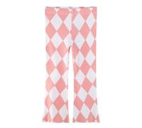 CM-Kid Mädchen Schlaghose Lang Hosen Flared Legging Kinder Frühling Herbst Karo Motiv Sommer Strickhose Gr.98