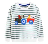CM-Kid Sweatshirts für Jungen Pullover Kinder Bagger Traktor Flugzeug Muster Streifen Oberteile Alter 2-7 Jahre Gr. 92-122