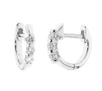 CM Private Diamonds Brillant-Creolen, feines Weiß, Gold 585 poliert x Weißgold 585