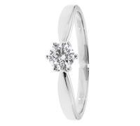 CM Private Diamonds Brillant-Ring, 0,50 ct., SI, Top Wesselton, Gold 585 17 Weißgold 585