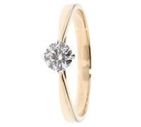 CM Private Diamonds Brillant-Ring, 0,50 ct., Top Wesselton, Gold 585 poliert 17 Gold 585