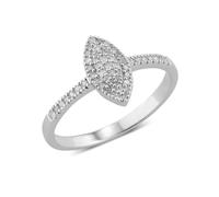 CM Private Diamonds Brillant-Ring, Brillanten, Silber 925 17 rhodiniert