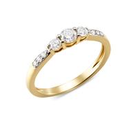 CM Private Diamonds Cocktail-Ring, 9 Brillanten, LG, ca. 0,50 ct., Gold 375 18 Gold 375