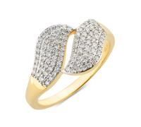 CM Private Diamonds Croisé-Ring, 96 Brillanten, Gelbgold 585 18 Gelbgold 585