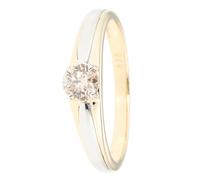 CM Private Diamonds Solitär-Ring, Brillant, 0,50 ct., SI, Gold 375 bicolor 18 Diamant