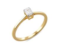 CM Private Diamonds Solitär-Ring, Diamant Emerald Schliff, SI, 0,50 ct. 17 Gelbgold 585