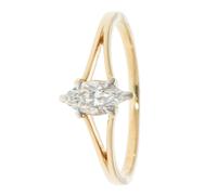 CM Private Diamonds Solitär-Ring, Marquise Diamant, SI, 0,50 ct. 18 Gelbgold 585