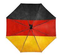 Cmagnifico Regenschirm, Deutschland-Flagge, Auto-Regenschirm, 3-fach gefaltet, 29 cm, Schwarz, Rot, Gold