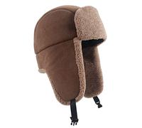 CMBSSTBB Wintermütze mit Ohrenklappen, Herren-Bombermütze aus Leder mit Schneekappe (D XL (59), D-XL (59).