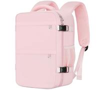 Cmezevi Reiserucksack 24L 40x30x20 cm, Flugzeug Handgepäck Kompatibel Ryanair/EasyJet, 15,6-Zoll Laptop Rucksack, Leichter Kabinenrucksack mit Trolley-Sleeve, für Business, Schule, Reisen - Rosa