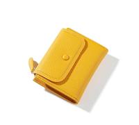 Cmis Kbei Kleine Geldbörse aus PU-Leder für Damen, Mini-Geldbörse für Damen, Münzgeldbörse, Mädchen, Marken-Designer-Geldbörse für Damen, gelb, Einheitsgröße