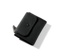 Cmis Kbei Kleine Geldbörse aus PU-Leder für Damen, Mini-Geldbörse für Damen, Münzgeldbörse, Mädchen, Marken-Designer-Geldbörse für Damen, Schwarz , Einheitsgröße