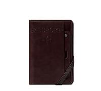 Cmis Kbei Schutzhülle für Damen und Herren, RFID-Vintage-Stil, Reisepass, multifunktional, Ausweis, Bankkarte, PU-Leder, Reisezubehör, coffee, Einheitsgröße