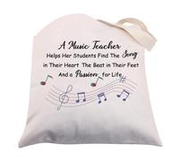 CMNIM Geschenke fur Musiklehrer, Tragetasche fur Musiklehrer, Dankesgeschenk fur Musiklehrer fur Frauen, Kulturbeutel fur Musiklehrer, Federmappc