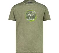 CMP Boys Print Kinder T-Shirts oliv Größe 110 Lifestyle Hautfreundlich