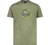 CMP Boys Print Kinder T-Shirts oliv Größe 98 Lifestyle Hautfreundlich