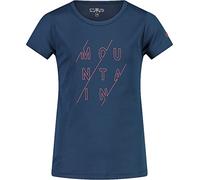 CMP, Breathable Outdoor T-Shirt with Antibacterial Treatment, Blue-RED KISS, 98