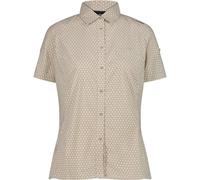 CMP - Women's Shirt with Chest Pocket - Bluse, Gr. S 38, beige (OffWhite/Toffee)