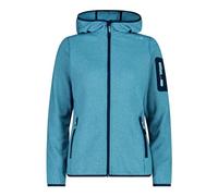 CMP Damen Fleecejacke Midlayer Outdoor Sweatjacke Woman Jacket Fix Hood, Farbe:Blau, Größe:42, Artikel:-13LP giada/Anice/maiolica