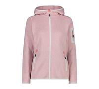 CMP Damen Giacca In Knit-tech Da Donna Con Cappuccio Fisso Jacke, Rosa-weiß, D34 EU