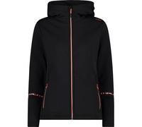 CMP Damen Kapuzensweat WOMAN JACKET FIX HOOD (32E4076) 40 NERO-RED FLUO