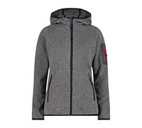 CMP Damen Knitted Fleece Jacket 3h19826 Jacke, Nero-Grau, 60