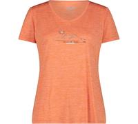 CMP Damen Melange Print T-Shirt (Größe XXS, orange)