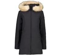CMP Damen Softshell Long Coat Synthetic Fur, Schwarz, 40