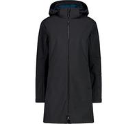 CMP - Damen-Softshellparka mit abnehmbarer Kapuze, Anthrazit-Deep Lake, D46