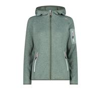 CMP Damen Strickjacke mit Fes34r Kapuze, Jade-Salvia, 34